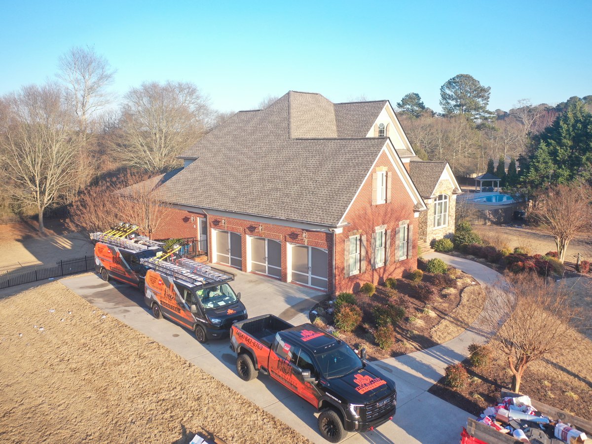 Brick home re-roof — High Quality Roofing, Atlanta
